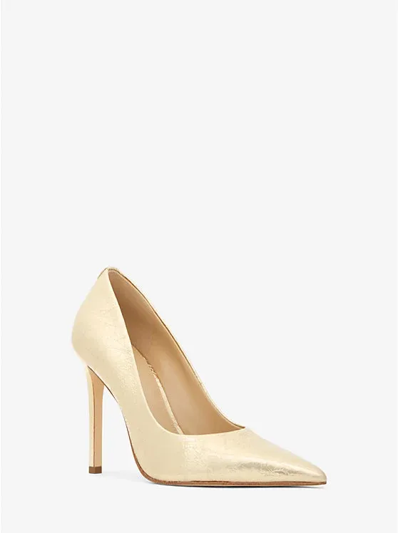 Elyse Crackled Metallic Leather Pump
