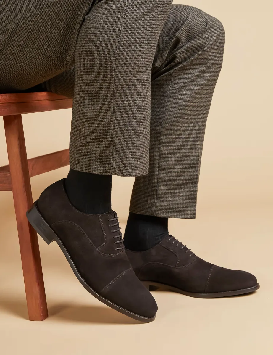 Suede Oxford Shoes Brown