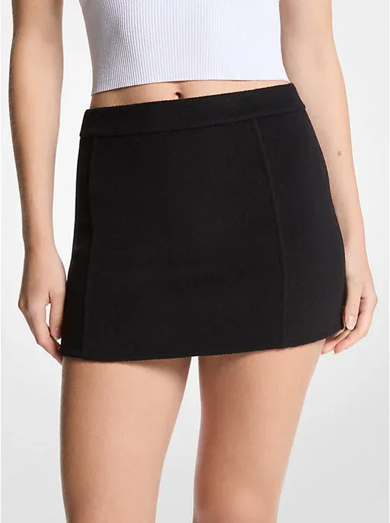 Wool Blend Mini Skirt