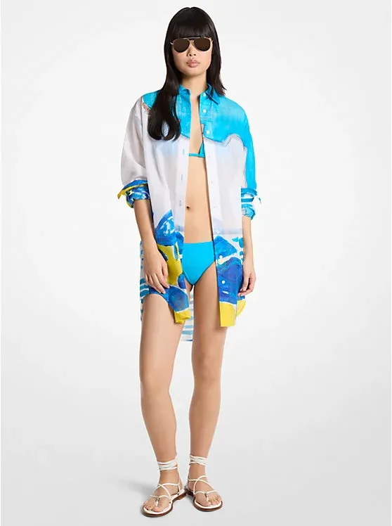 X Christina Zimpel Cotton Lawn Shirtdress