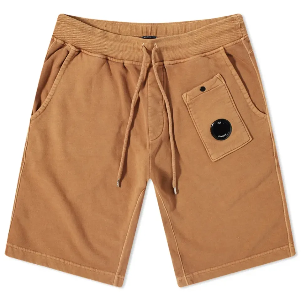 Garment Dyed Lens Pocket Sweat Shorts