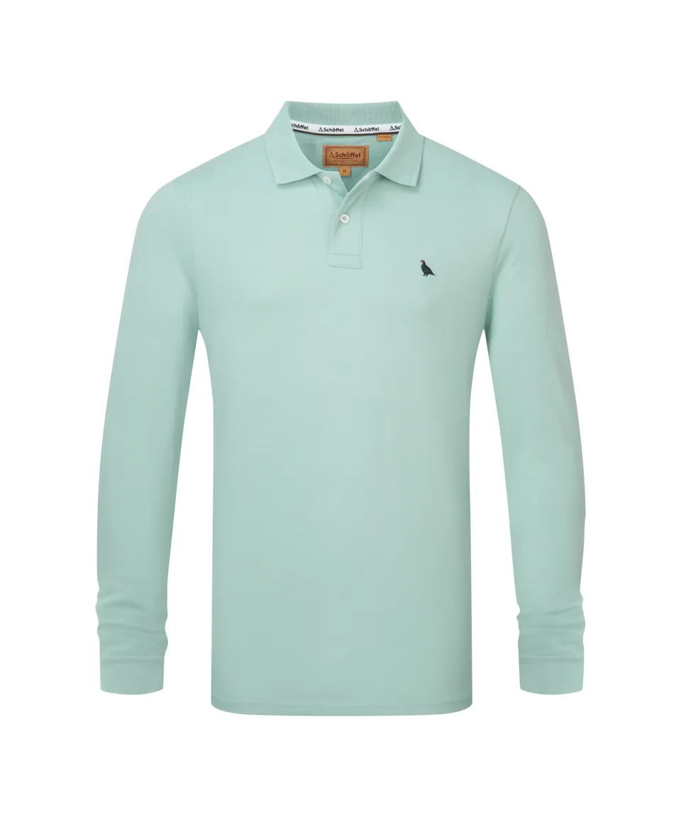 St Ives Long Sleeve Polo Shirt - Surf Blue