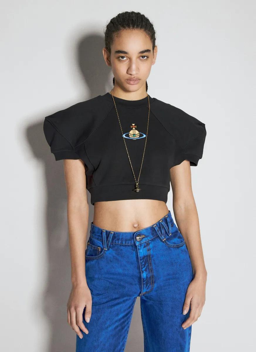 Cropped Football Sweatshirt