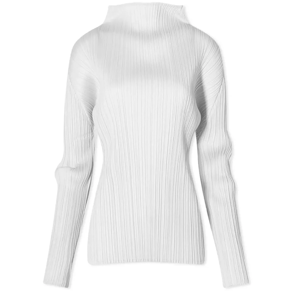 Basics Pleats Roll Neck Long Slee