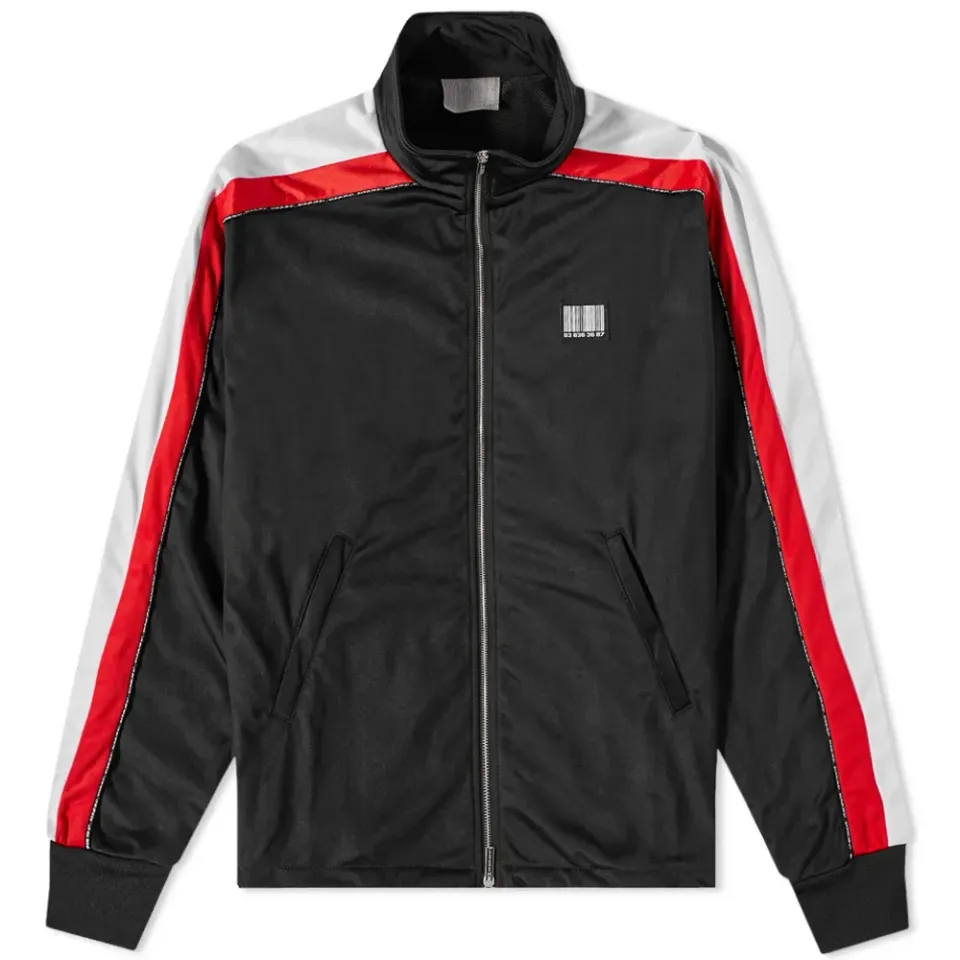 Side Striped Barcode Track Jacket