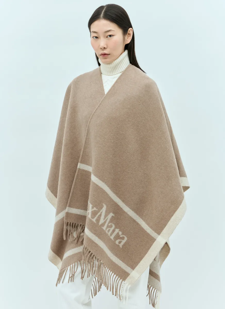 Wool Cloak With Fringes