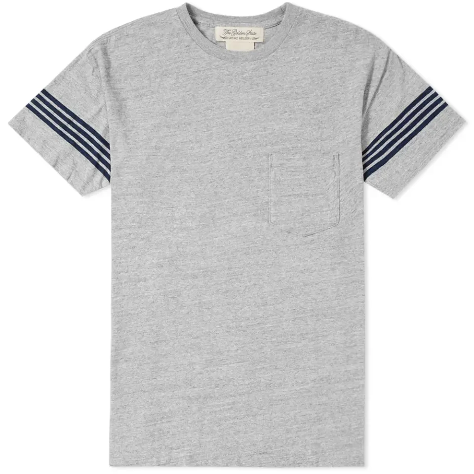Four Stripe Sleeve Pocket Tee