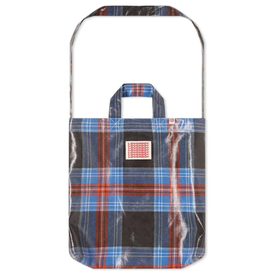 Tote Bag In Tartan Check Print