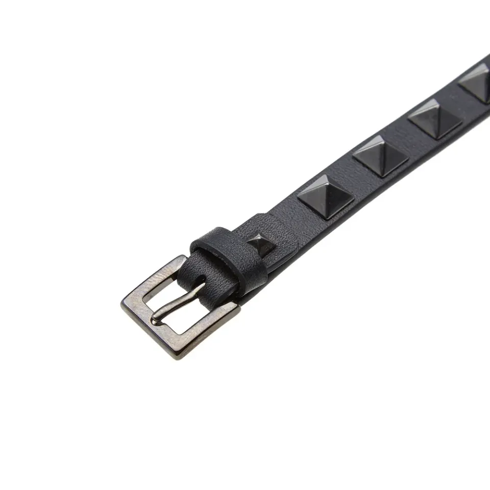 Leather Rock Stud Bracelet