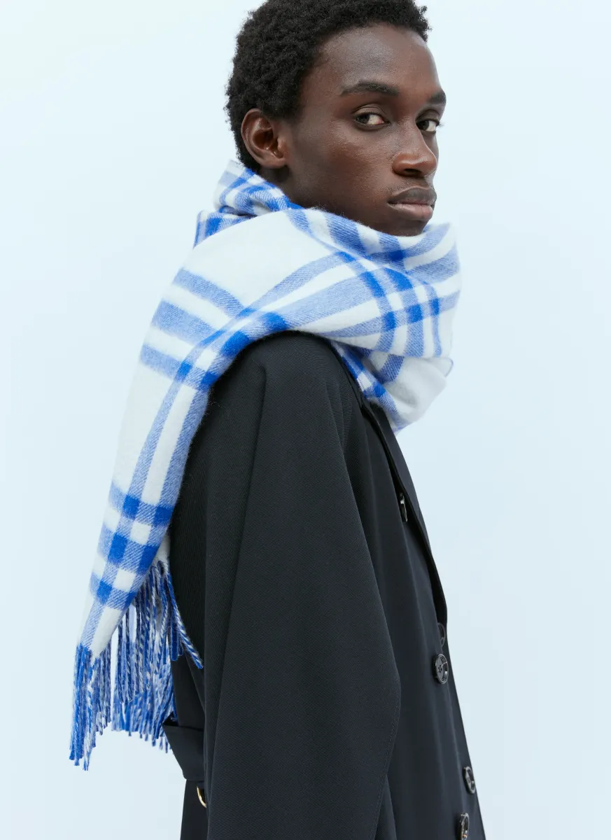 Check Cashmere Scarf