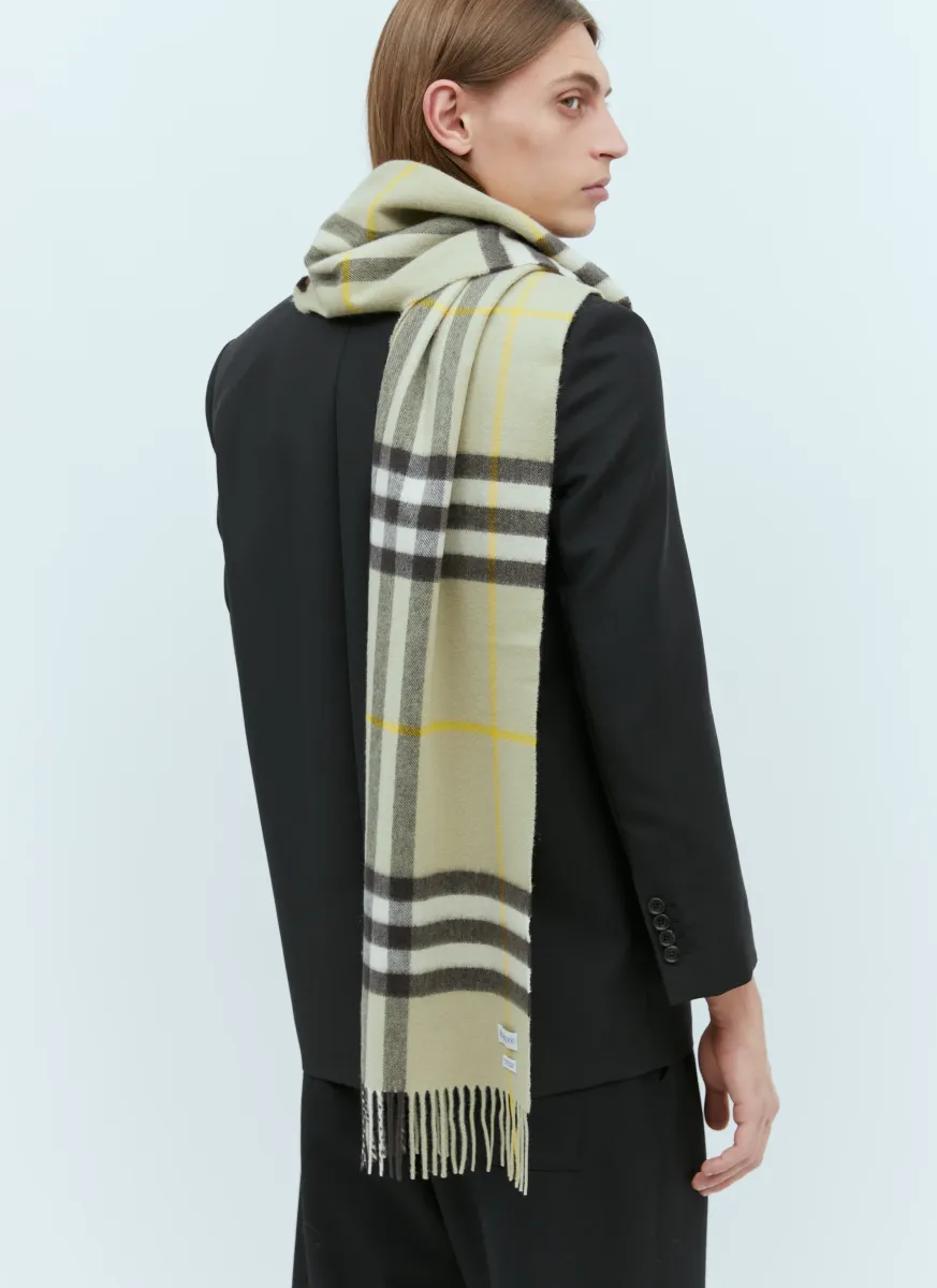Check Cashmere Scarf