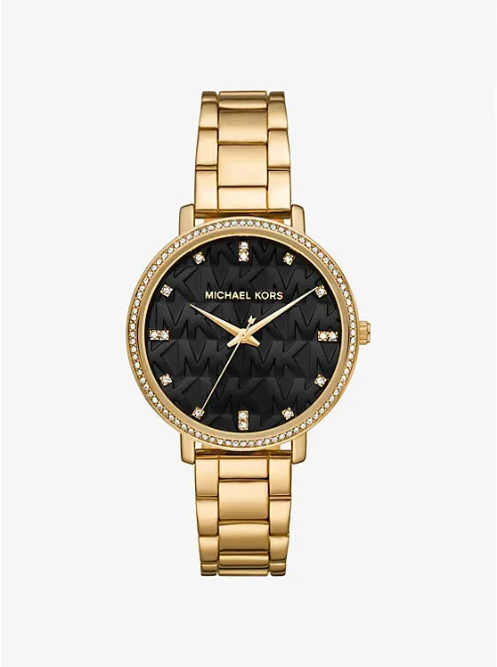 Pyper Pavé Gold-Tone Watch