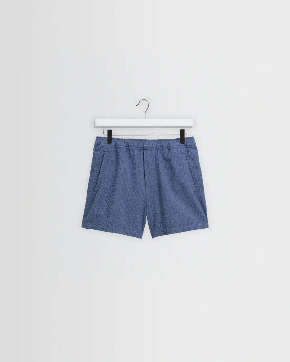 Mescal - Blue Cotton Seersucker Shorts