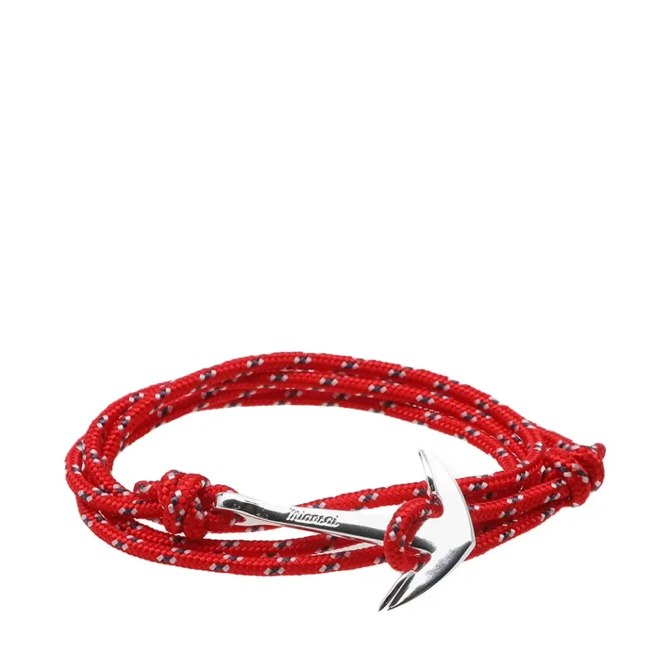 Silver Anchor Rope Bracelet