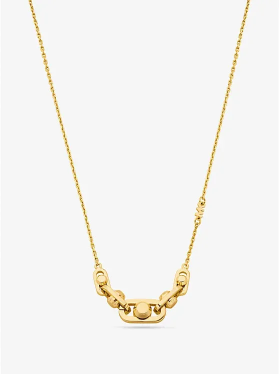 Astor Precious Metal-Plated Sterling Silver Link Necklace
