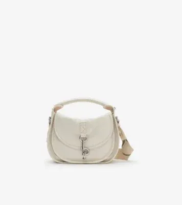 Small B Clip Messenger Bag in Soap beige - Women, Leather