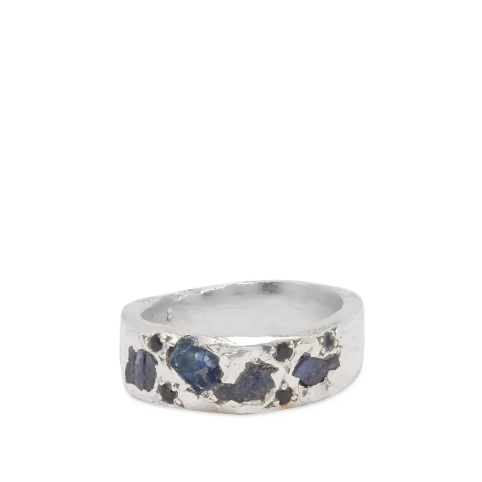 Mixed Sapphire Cluster Band Ring