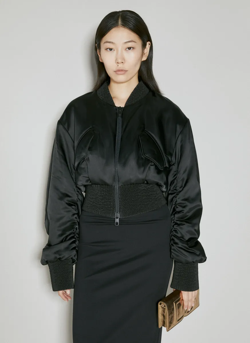 Short Duchesse Bomber Jacket
