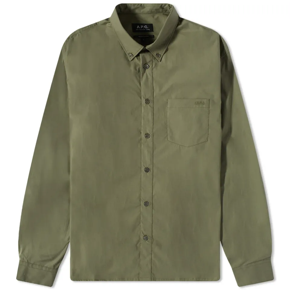 A.P.C. Eduoard Logo Button Down Shirt