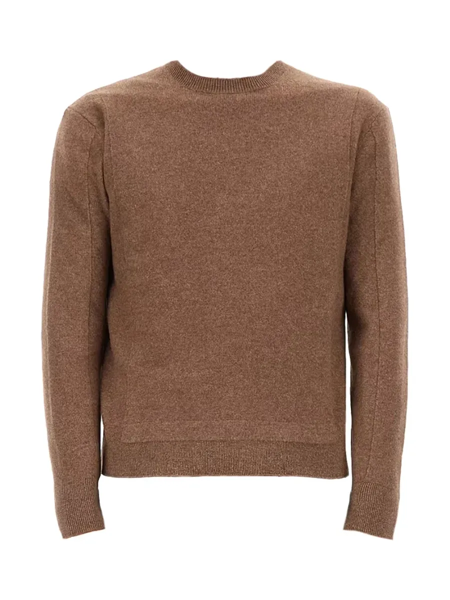 wool and cashmere sweater Brown