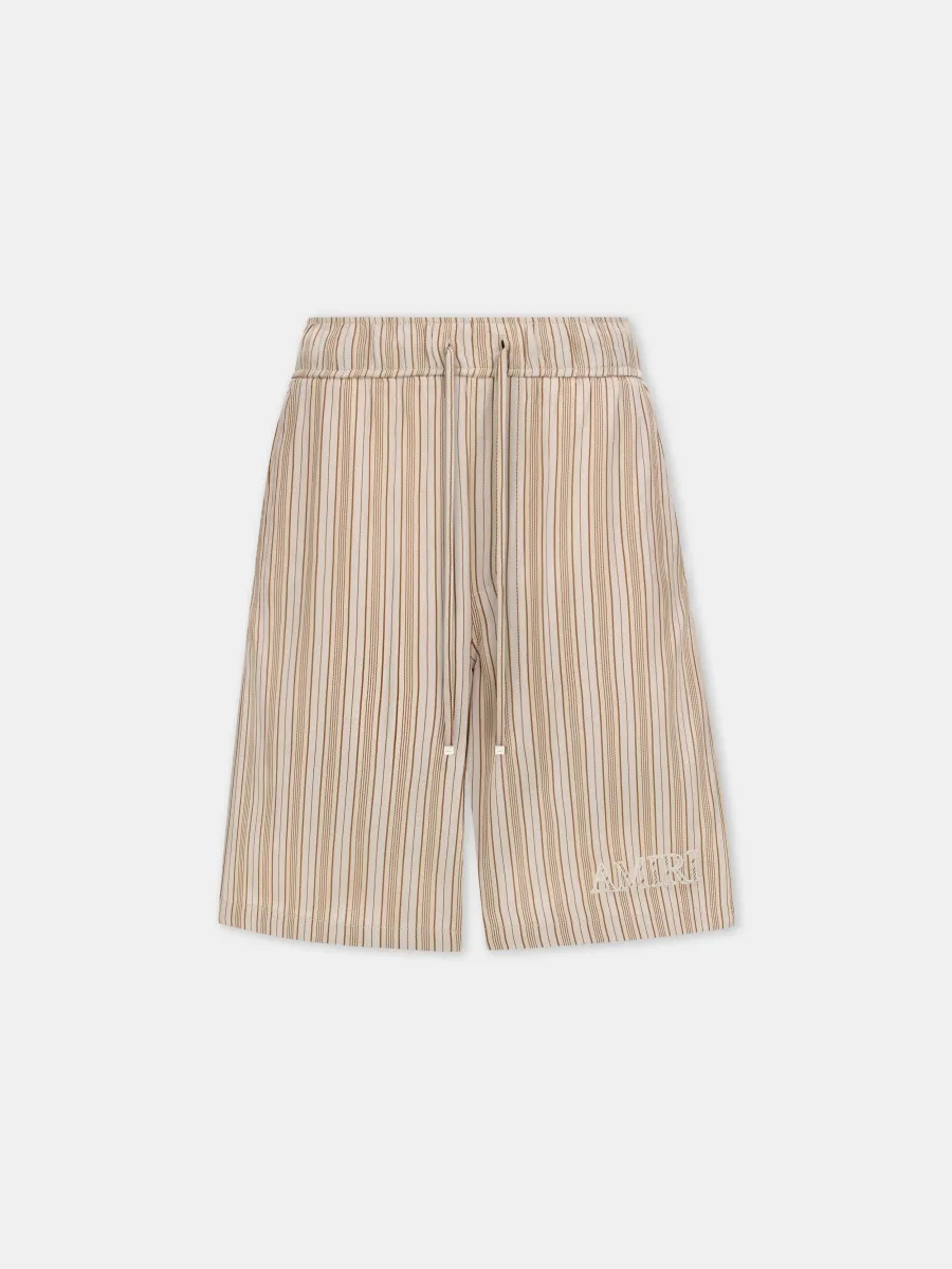 STRIPED SHORT - Alabaster