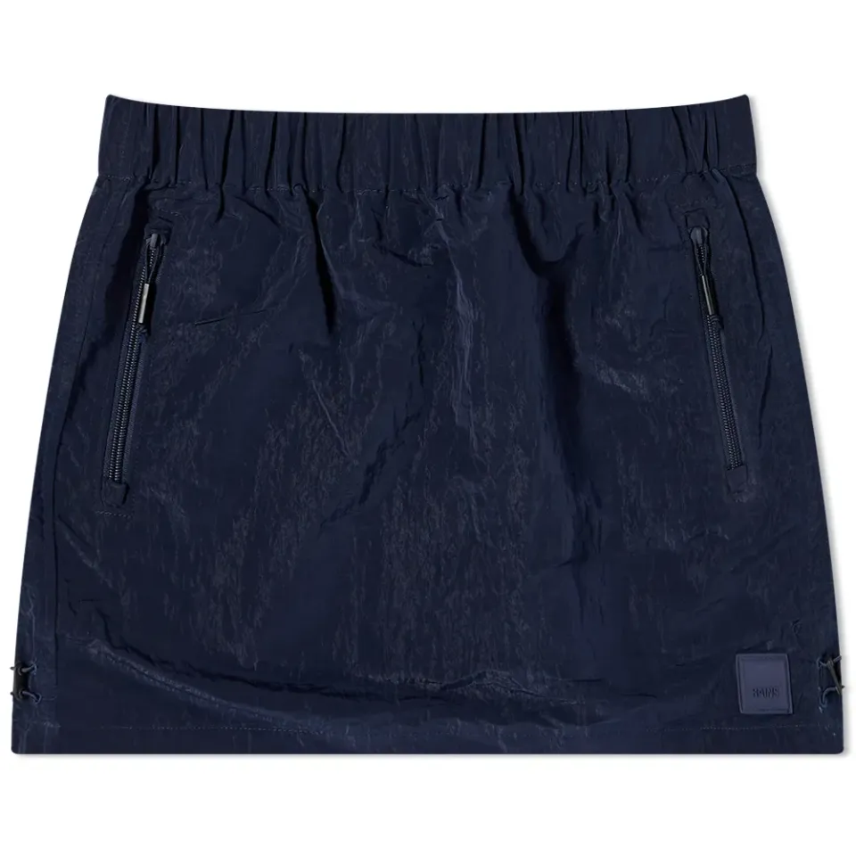 Wrinkled Nylon Mini Skirt