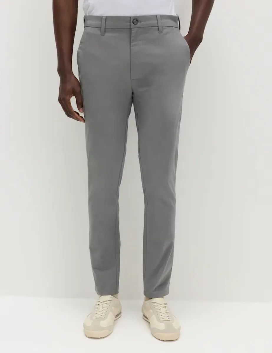 Skinny Fit Stretch Chinos Ash Grey