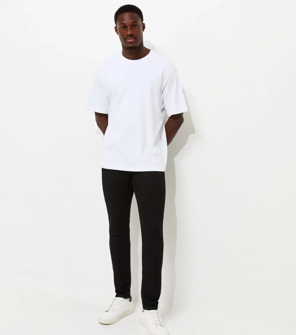 Men's Black Cotton Rich Skinny Fit Jeans