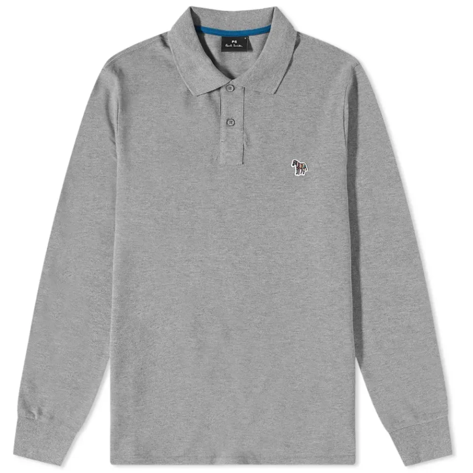 Long Sleeve Zebra Polo