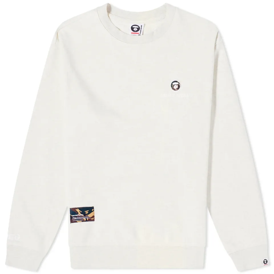 AAPE Now Silicon Badge Crew Sweat