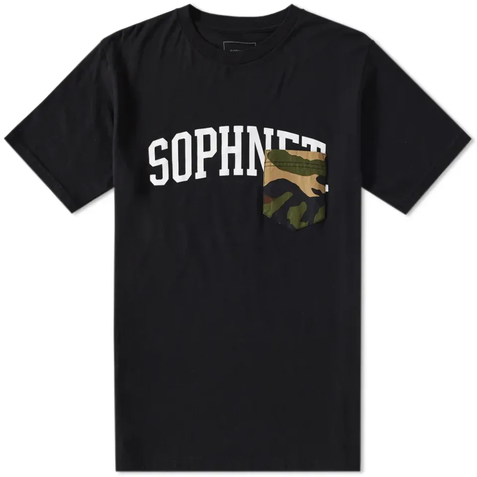 SOPHNET. Camouflage Pocket Numbering Tee