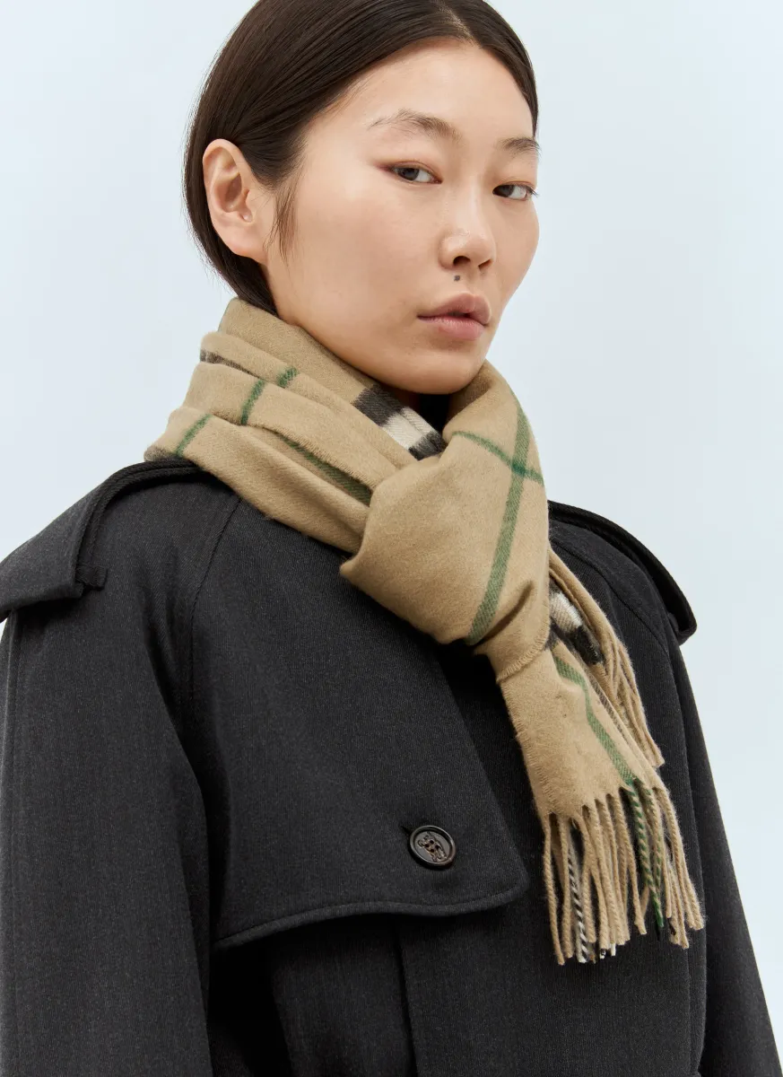 Giant Check Cashmere Scarf