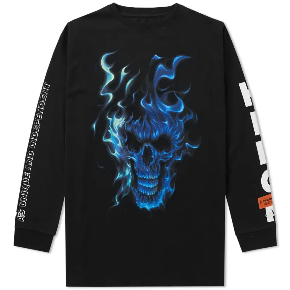 Long Sleeve Skull Jersone Tee