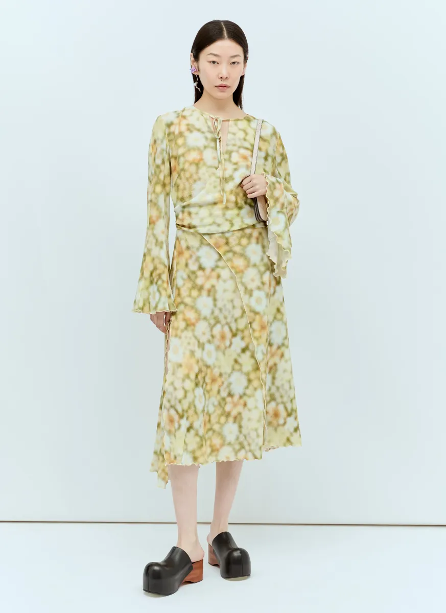 Wrap Print Dress