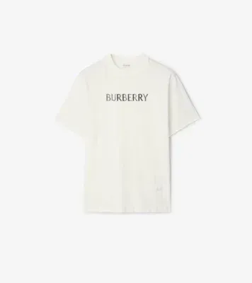 Logo Cotton T-shirt in Chalk white