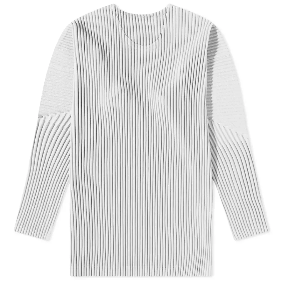 Long Sleeve Pleat T-Shirt