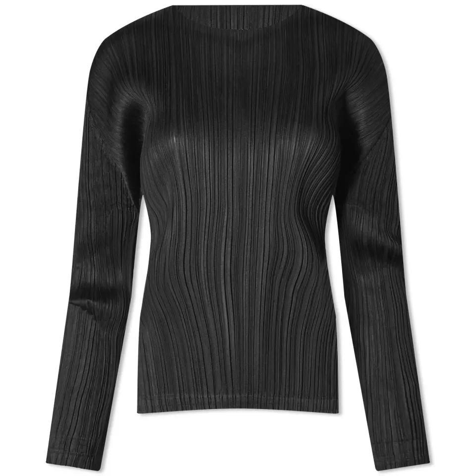Long Sleeve Pleats Top