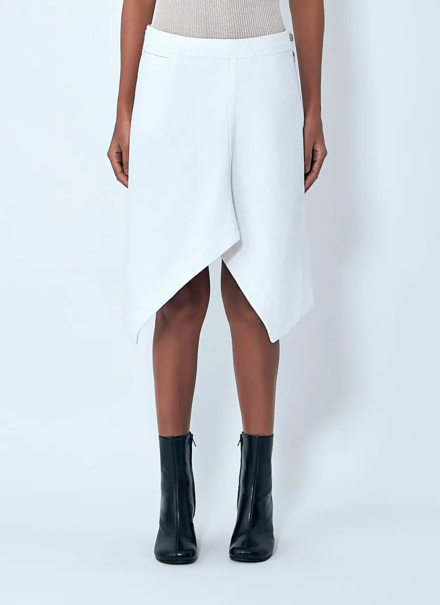 Asymmetric Denim Skirt