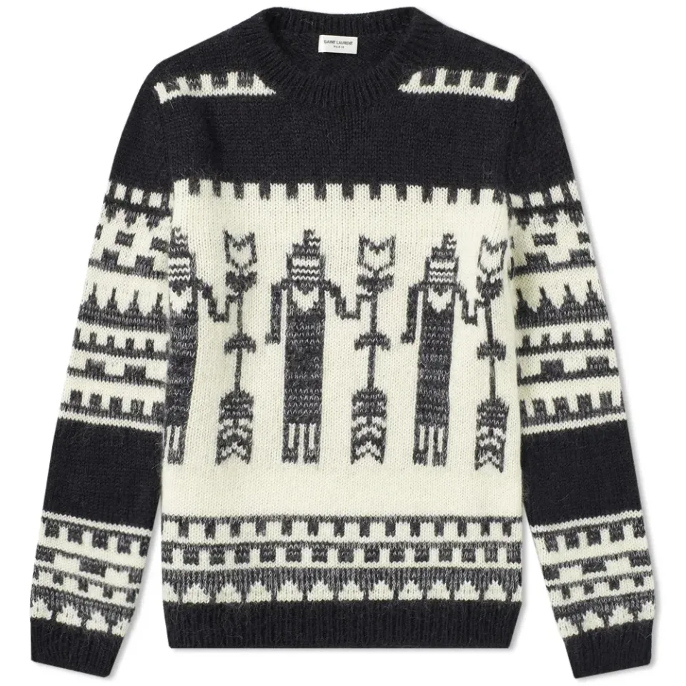 Totem Intarsia Crew Knit