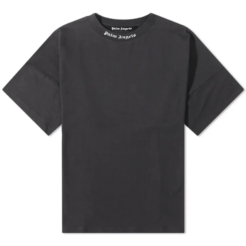 Oversized Mock Neck Logo T-Shirt