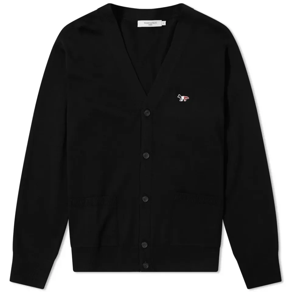 Maison Kitsuné Tricolour Fox Patch Cardigan