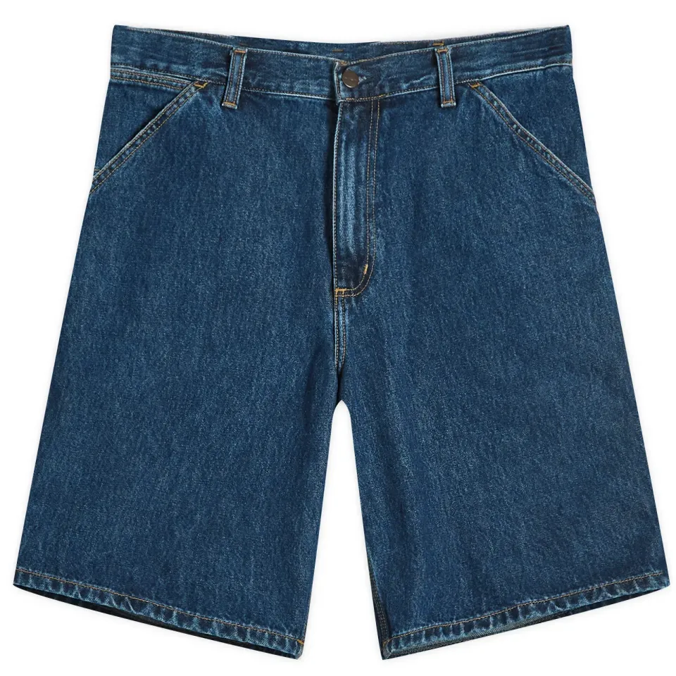 Denim Single Knee Shorts
