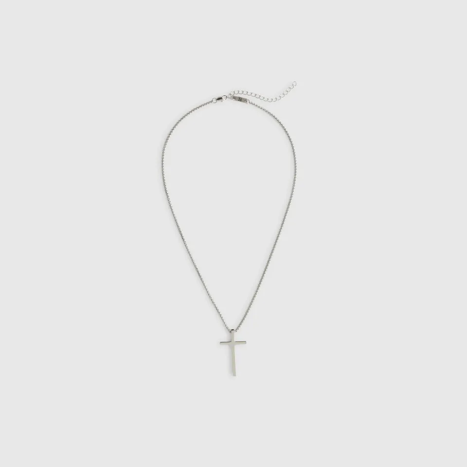 Steel Cross Necklace