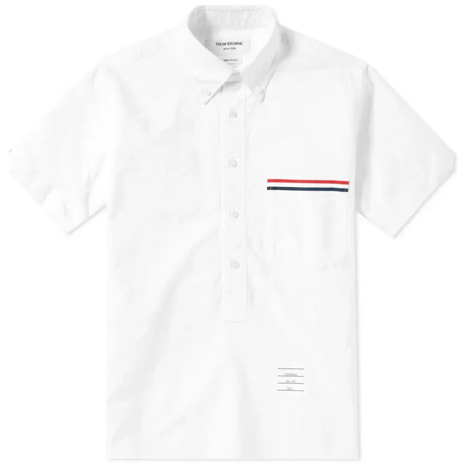 Stripe Pocket Popover Oxford Shirt