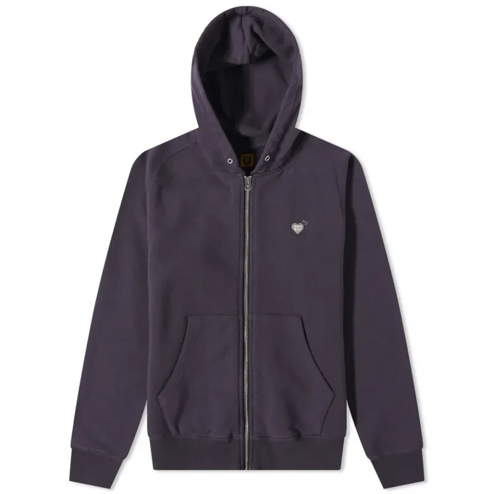 Heart Zip Logo Hoodie