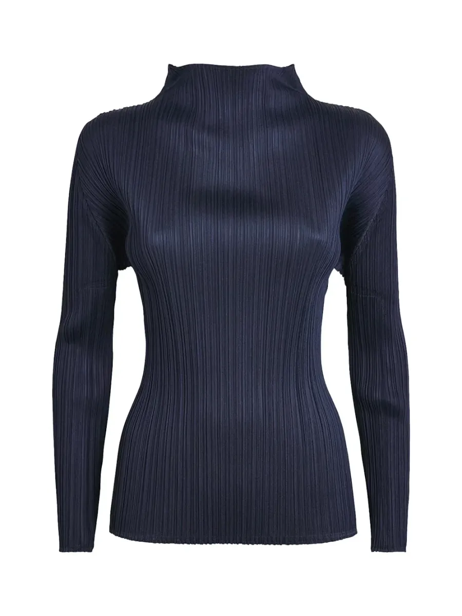 Pleats Please Top Navy