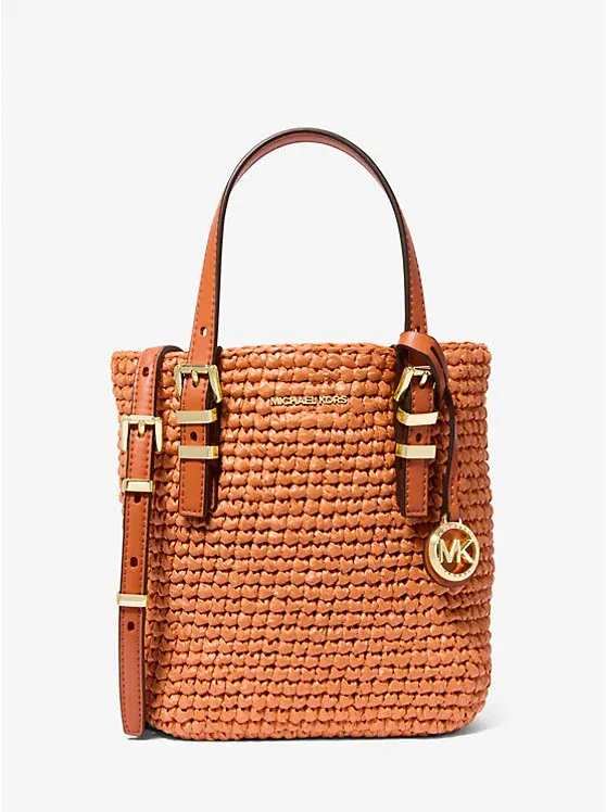 Quinn Extra-Small Crocheted Straw Crossbody Bag