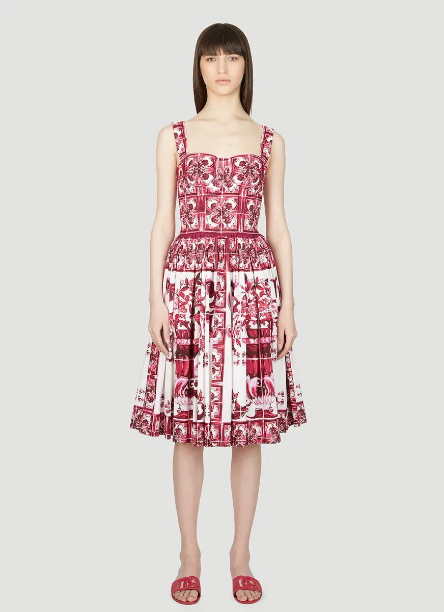 Majolica Print Dress