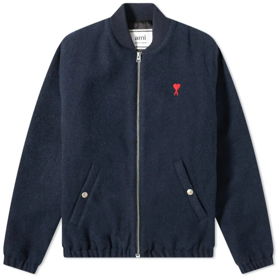 AMI Heart Logo Bomber Jacket