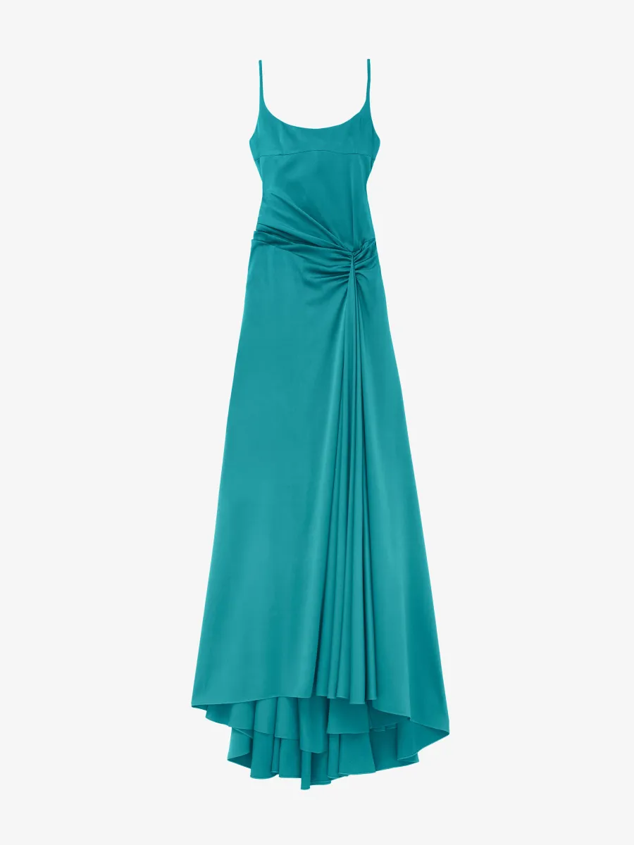 Asymmetric Drape Evening Dress